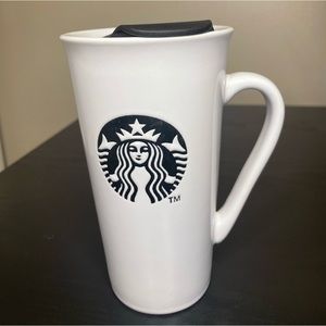 White 16oz Starbucks coffee mug